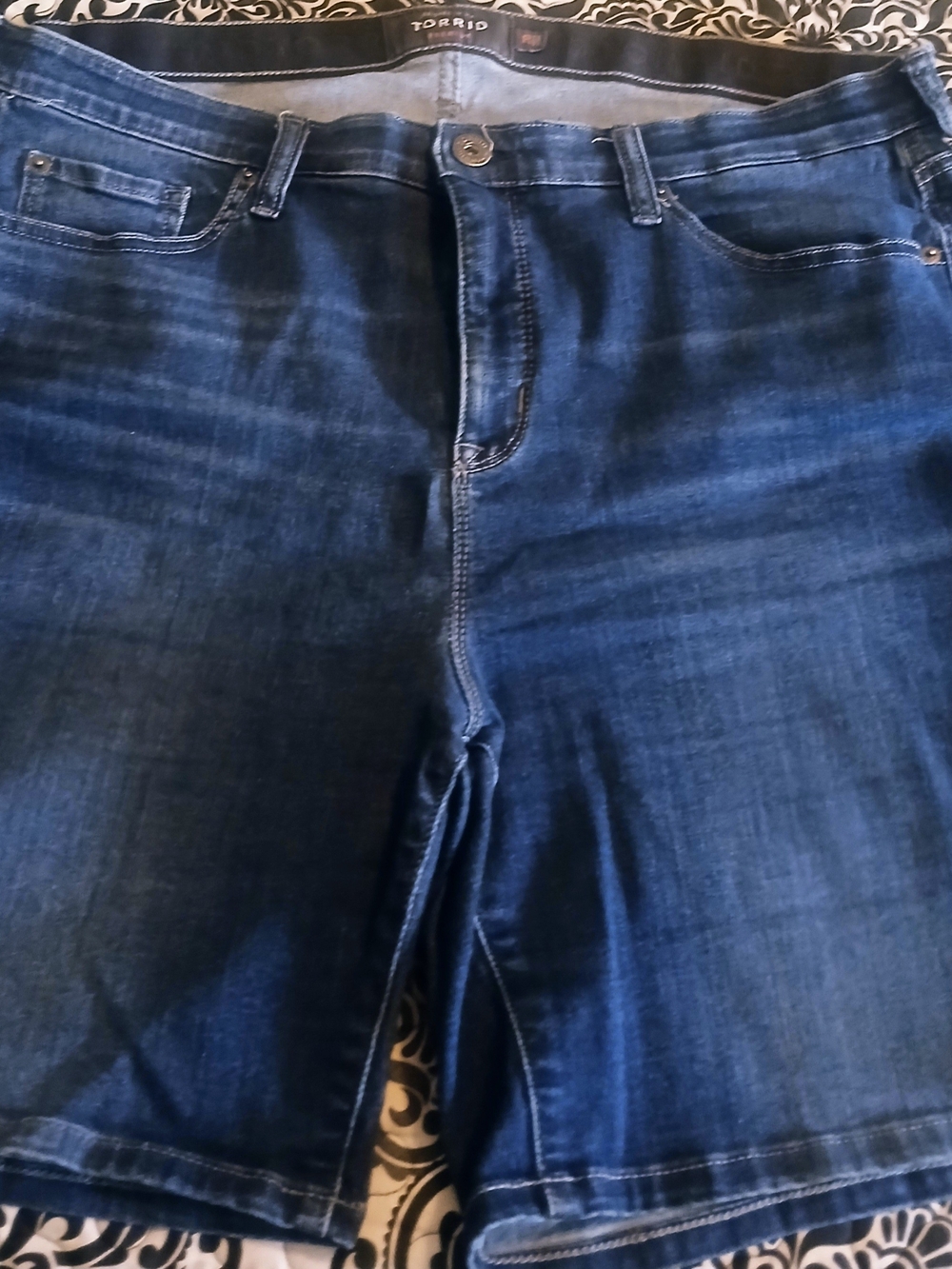 torrid Dark Blue Boyfriend Jeans Shorts
